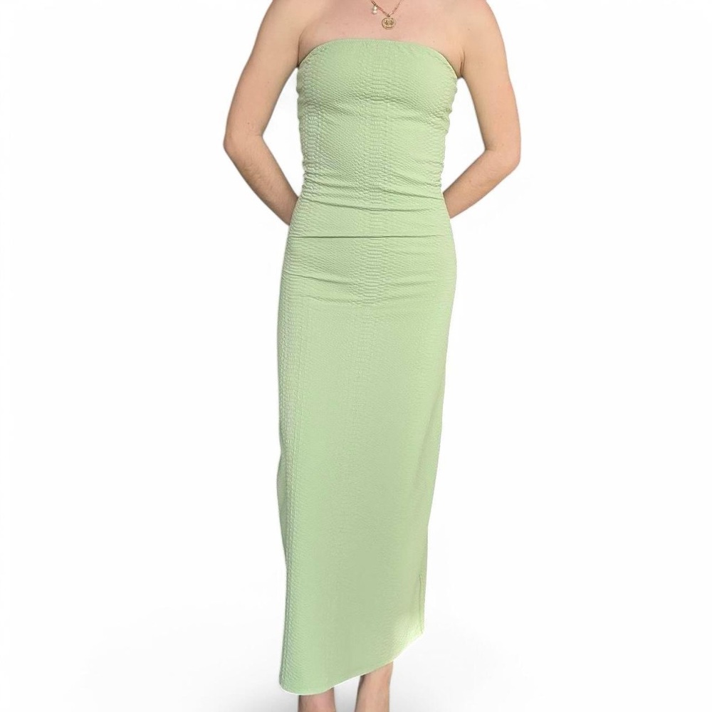 GIGI C “Maya Dress” - Strapless Fitted Bodycon Maxi Dress